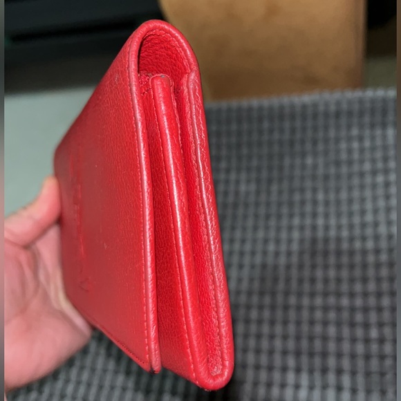 YSL Red Belle Du Jour Long Wallet - Picture 4 of 14